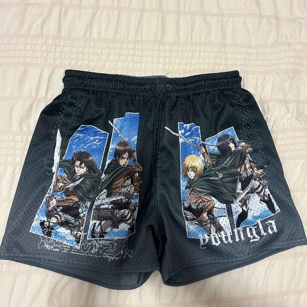 YoungLA Attack on Titan collab Mesh Shorts